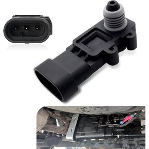 1 PC Car Fuel Tank Pressure Sensor, Vapor Vent Fuel Tank Pressure Sensor for Solves ABS Fault Light Flashing, Replacement #16238399,9377680,09377680,16196060, for Delphi III (Black)