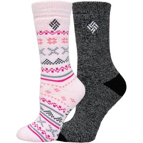 Columbia Women's Medium Weight Thermal Crew Socks, 2-pairs