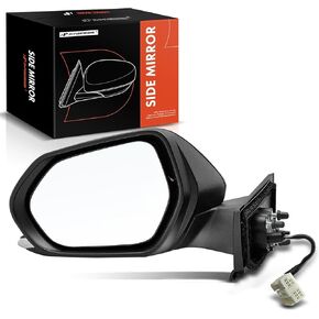 A-Premium Driver Side Power Door Mirror - Compatible with Toyota Prius 2016-2022, Prius Prime 2021-2022 - Heated Manual Folding Black Outside Rear View Mirror - Replace# 87940-47400, 8794047400