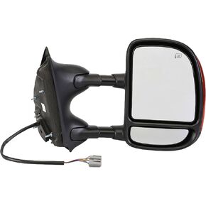 Dorman 955-693 Passenger Side Power Door Mirror - Heated / Folding with Signal Compatible with Select Ford Models, Black