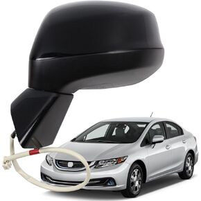 Marretoo for Honda Civic Side Mirror Driver Side(LH) Assembly 2012 2013 2014 2015 Power |Replacement For HO1320261 76202TR0A01 (3 Pins) for Honda Civic Accessories in Kuwait