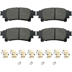 D1391 Rear Ceramic Brake Pads Set For Lexus GS350, GS200t, GS450H, IS200T, IS250, IS300, IS350, RC300, RC350, RX350, RX450h, For Toyota Highlander, Mirai, Prius, Sienna, Brake Discs Pad With Hardware
