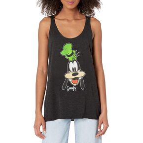 Disney Classic Mickey Goofy Big Face Women's Racerback Tank Top