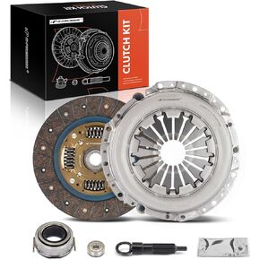 A-Premium Transmission Clutch Kit Set Compatible with Chevrolet Tracker 1998-2000 & Suzuki Sidekick, Vitara, X-90 & Asuna Sunrunner 1992-1993 & Geo Tracker 1995-1997 & Pontiac Sunrunner 1996-1996