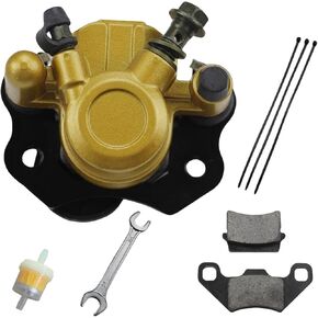 Brake Caliper and Pads for 110cc 125cc 150cc 200cc 250cc 196cc 6.5HP Coleman kt196 yerf dog gx150 Kandi Baja RTK200 Go Kart Roketa Sunl Kazuma Dune Buggy Taotao Chinese ATV Quad Golden