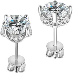ABSOLUTE 2Carat Moissanite Earrings Hypoallergenic 925 Sterling Silver Moissanite Studs Earrings Birthday Gifts for Wife/Mom on Party