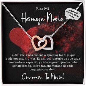Regalos Para Novia, Para El Amor De Mi Vida, Regalos Para Mi Novia Cumpleaños, Regalo Para Mi Novia 14 De Febrero, Detalles Para Novia, Cadenas De Acero Inoxidable Para Mujer