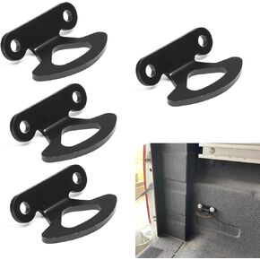 4 قطع من خطاف ربط صندوق شحن السيارة، خطاف مرساة لسرير الشاحنة من الفولاذ المقاوم للصدأ مقاس 2.75 بوصة × 1.97 بوصة، دعامة تثبيت بمشبك حبل مرساة، متوافق مع Ford F-150 Explorer Sport Trac Lincoln Marklt (أسود) in Kuwait