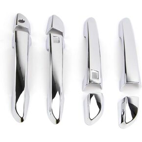 Exterior Door Handle Cover for Hyundai Tucson 3rd Gen TL 2016 2017 2018 Front Rear Decoration Protector ABS Molding Chrome Cap Trim with Smart Keyhole