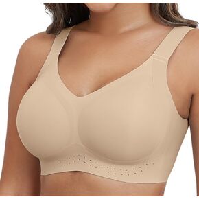 حمالات صدر للنساء بمقاسات كبيرة بدون أسلاك داخلية وتغطية كاملة للاستخدام اليومي، حمالات صدر مبطنة لاسلكية مريحة مع فتحات تهوية in Kuwait