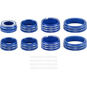 1 Set Air Conditioner Audio 4WD Light Control Switch Knob Cover Ring for Chevrolet Silverado 2014-2018 Air Conditioning Button Cover Trim Blue
