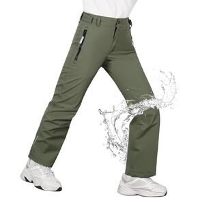 Kids Hiking Pants Waterproof Quick Dry Boys Camping Cargo Pant Lightweight Softshell Uniform Pants for Kid Girls