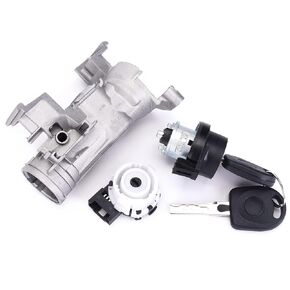 1K0905851B Ignition Switch Lock Cylinder with Steering Lock Key Kit Compatible with Volkswagen VW Jetta Audi A3 R8