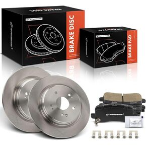 A-Premium 12.59 inch (320mm) Front Vented Disc Brake Rotors + Ceramic Pads Kit Compatible with Select Acura Models - TLX 2015-2020, 6-PC Set
