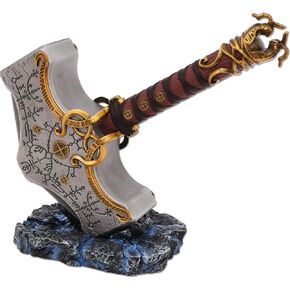 ziqing Metal God-War Hammer Weapon，Halloween Cosplay Props for 1:1 Replica，Attached Base (Metal God War Hammer)