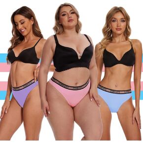 Thong Tucking Gaff Panties for Transgender Women（3 Pack）, Comfy, Sooth Hidden