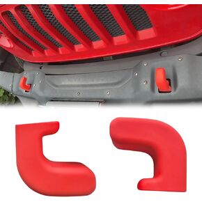 POETRYXIAO Front Factory Bumper Tow Hook أغطية تغطية كاملة لـ 2007-2023 Jeep Wrangler JK JL Gladiator JT، أغطية خطاف سحب مطاطية حامية Jeep Wrangler Accessories 2007-2022 (أسود)