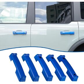 FIERYRED Car Door Handle Cover Protector Outer 5PCS Handle Cover Trim, Compatible with Ford Bronco 2021-2024 Exterior Accessories (NOT fit for Bronco Sport Model), Red