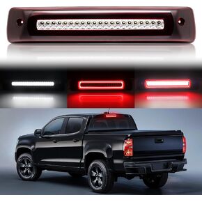 LED Third Brake Light Compatible with Colorado Canyon 2004-2012, F1 Strobe 3rd Brake Light Replacement, Rear Center High Mount Stop Light, Roof Cargo Lamp, Waterproof, Plug-Play, Smoked Lens