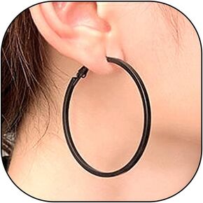 Colourful Hoop Statement Earrings for Women Vintage Matte Oversized Geometric Dangle Earrings 70s 80s Classic Neon Round Drop Earings Jewelry Gifts