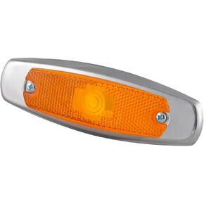 Grote 45663 Low-Profile Clearance Marker Light with Built-in Reflector and Bezel - Amber
