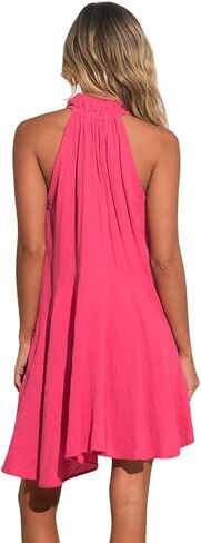 ELAN Women's Halter Button V-Neck Dress in Kuwait