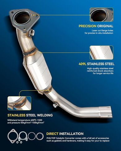 PHILTOP Center Catalytic Converter Compatible with Chevrolet Buick Saturn 2007-2008 Uplander/Terraza/Relay 3.9L Stainless Steel Catalytic Converter Kit OE# 55620,643029(EPA Compliant) in Saudi Arabia