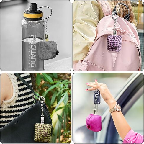 BirdNest Travel Jewelry Ring Box with Keychain,Houndstooth Portable Jewelry Case,Mini Jewelry Organizer Holder for Rings,Earrings,Bracelet,Headset (2-PACK) in Saudi Arabia