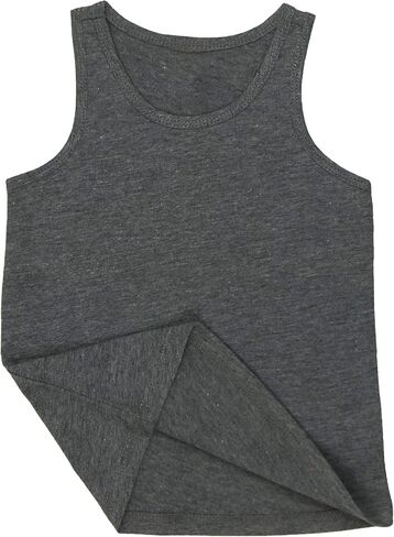 ToBeInStyle Kids Boys Girls Soft Lightweight Jersey Scoop Neck Tank Top in Kuwait
