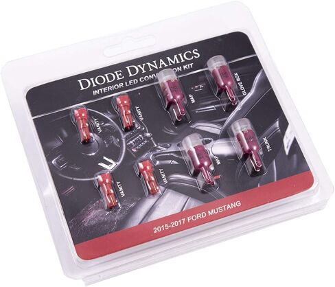 Diode Dynamics Red LED interior bulb pack compatible with Ford Mustang 2015-2017, Stage 1 in Kuwait