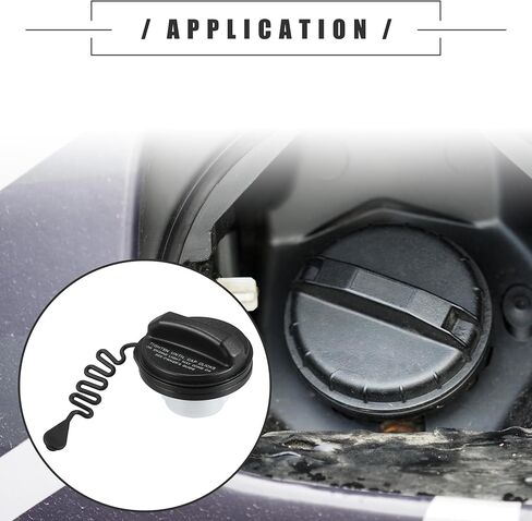 Motoforti Car Fuel Tank Filler Cover, Gas Tank Cap, for Volvo S40 2.5l 2004-2012, ABS, No.31261589, Black in Saudi Arabia