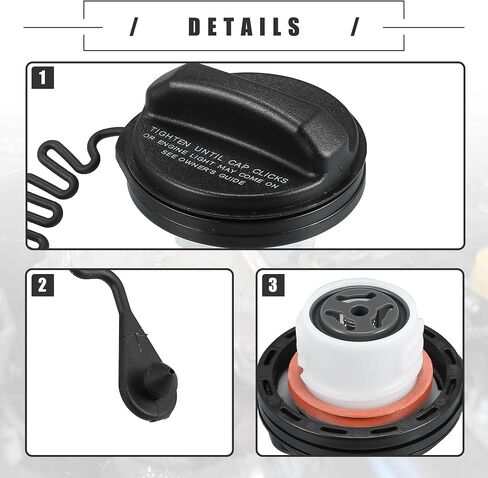 Motoforti Car Fuel Tank Filler Cover, Gas Tank Cap, for Volvo S40 2.5l 2004-2012, ABS, No.31261589, Black in Saudi Arabia