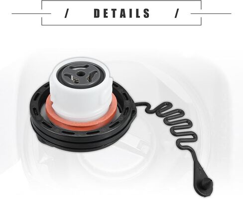 Motoforti Car Fuel Tank Filler Cover, Gas Tank Cap, for Volvo S40 2.5l 2004-2012, ABS, No.31261589, Black in Saudi Arabia