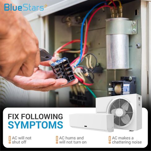BlueStars Ultra Durable 1 Pole Contactor 40 Amp 24VAC Coil - Compatible for Relays, Air Conditioner, Heat Pump, Refrigeration Systems in Saudi Arabia