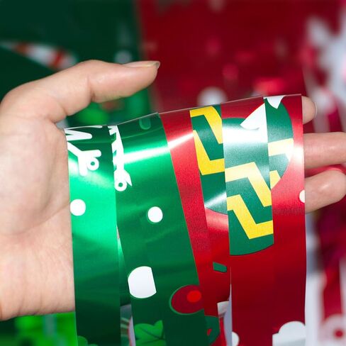 3 Pack Christmas Party Decorations Foil Fringe Curtain Backdrop 3.3 x 6.6 ft Green Red Silver Metallic Tinsel Fringe Christmas Party Photo Props for Christmas New Year Party Celebration in Saudi Arabia