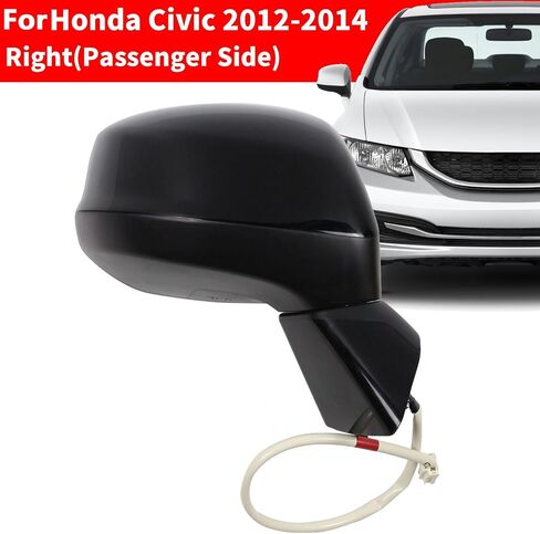 Marretoo for Honda Civic Side Mirror Driver Side(LH) Assembly 2012 2013 2014 2015 Power |Replacement For HO1320261 76202TR0A01 (3 Pins) for Honda Civic Accessories in Saudi Arabia