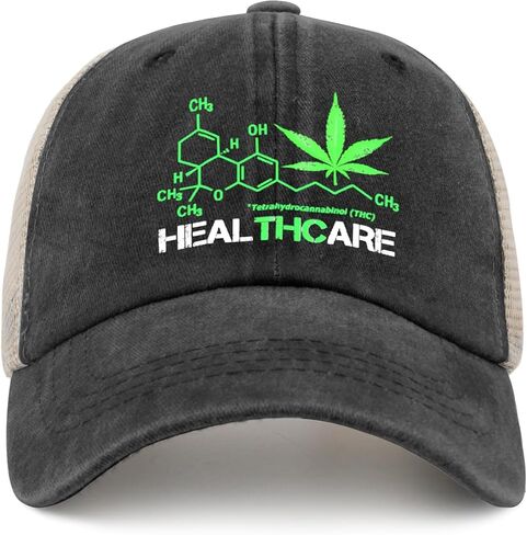 Weed Cannabis 420 heal thcare Tetrahydrocannabinol Sun hat Mens Outdoor hat Womens Golf hat Gifts for Mom Sun Hats in Saudi Arabia