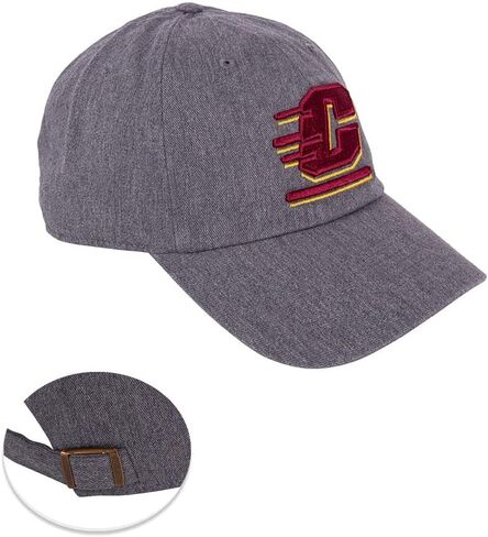 Desert Cactus Central Michigan University Baseball Hat CMU Chippewas Brimmed Embroirderd Cap Adjustable Cloth Strap Adult (Style C) Black in Saudi Arabia