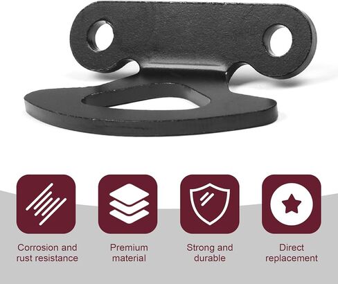 4 قطع من خطاف ربط صندوق شحن السيارة، خطاف مرساة لسرير الشاحنة من الفولاذ المقاوم للصدأ مقاس 2.75 بوصة × 1.97 بوصة، دعامة تثبيت بمشبك حبل مرساة، متوافق مع Ford F-150 Explorer Sport Trac Lincoln Marklt (أسود) in Kuwait