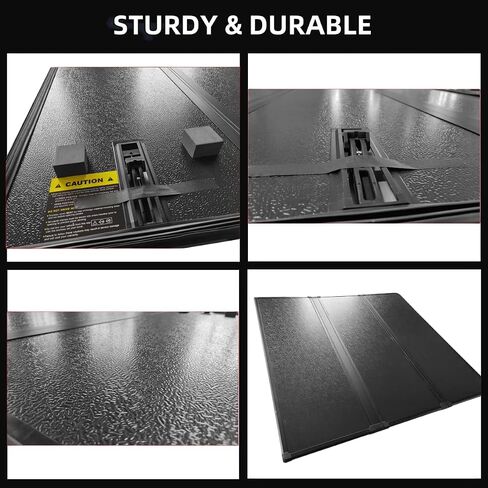 Hard Folding Truck Bed Tonneau Cover Replacement for Ford F250 F350 F-250 F-350 Super Duty 1999-2024 6.8 FT Standard Box, Tri-Fold Style Black Vahaha in Kuwait