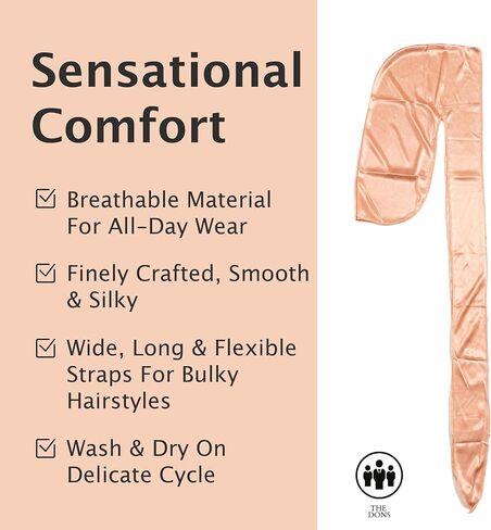 The Dons - Well-Crafted Silk Durag for Men, Comfort Fit Do Rags in Varied Colors, Hair Hydration, Moisture & Wave Retention in Saudi Arabia