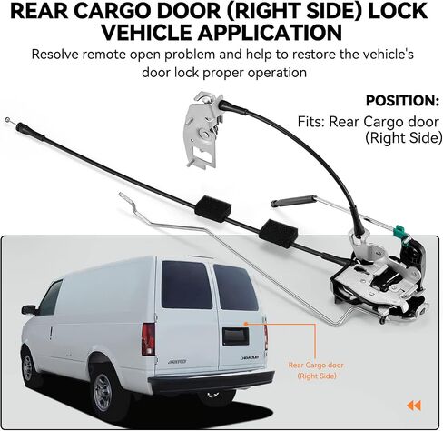 مجموعة مزلاج الباب السفلي مع مقبض الباب متوافق مع E150 E250 E350 Van Superduty 1992-2009 باب مفصلي جانب الركاب يسار 40% استبدال المزلاج والمقبض 6C2Z-15264A01-AA in Kuwait
