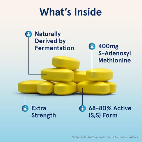 Jarrow Formulas® SAMe 400 mg, Supports Joint Health, Liver Function, Brain Metabolism, 60 Tablets, Up To a 60 Day Supply in Kuwait