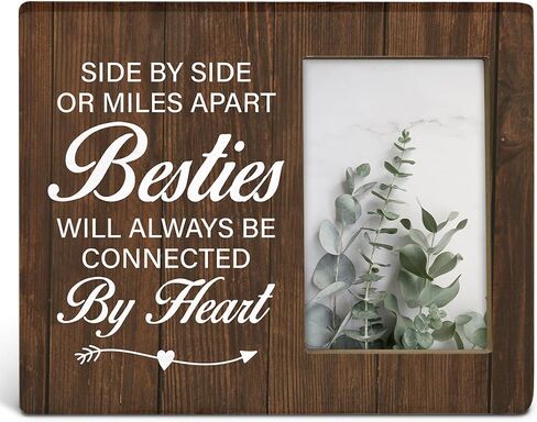 TSUYAWU Gift for Friends, Friendship Gifts for Women Friends Men, Rustic Friends Are the Family We Choose Wood Picture Frame 8 x 10 Inch Tabletop and Wall Mounting (Display Photo 4 x 6 Inch) in Saudi Arabia
