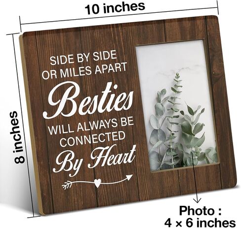TSUYAWU Gift for Friends, Friendship Gifts for Women Friends Men, Rustic Friends Are the Family We Choose Wood Picture Frame 8 x 10 Inch Tabletop and Wall Mounting (Display Photo 4 x 6 Inch) in Saudi Arabia