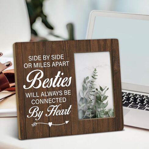 TSUYAWU Gift for Friends, Friendship Gifts for Women Friends Men, Rustic Friends Are the Family We Choose Wood Picture Frame 8 x 10 Inch Tabletop and Wall Mounting (Display Photo 4 x 6 Inch) in Saudi Arabia
