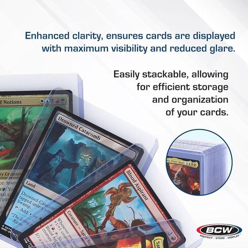 BCW 3x4 Topload Card Holder - Premium 20PT Thickness | 25 Pack | Quality Rigid PVC Protector for Standard Size Trading Cards | Card Holders for Sports Cards, MTG, Pokemon, and More in Saudi Arabia
