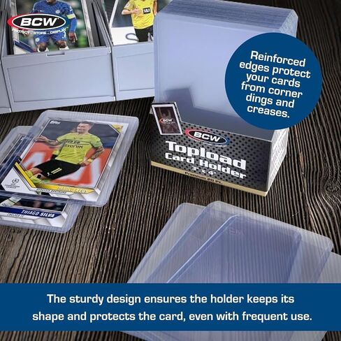 BCW 3x4 Topload Card Holder - Premium 20PT Thickness | 25 Pack | Quality Rigid PVC Protector for Standard Size Trading Cards | Card Holders for Sports Cards, MTG, Pokemon, and More in Saudi Arabia