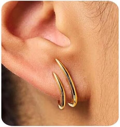 Gold Earrings for Women Trendy 14K Gold Stud Earrings Dainty Minimalist Simple Hypoallergenic Earrings Jewelry Gift for Her in Saudi Arabia