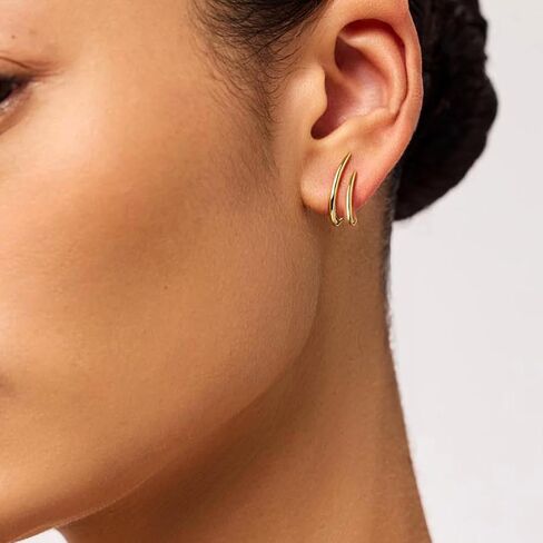 Gold Earrings for Women Trendy 14K Gold Stud Earrings Dainty Minimalist Simple Hypoallergenic Earrings Jewelry Gift for Her in Saudi Arabia